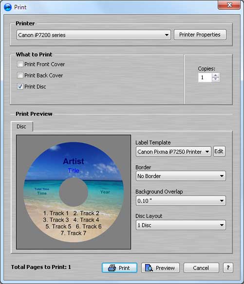 Pixma CD Printing Software - CD Tray